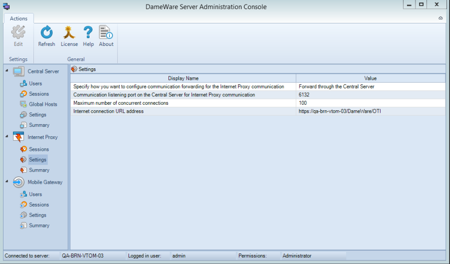 dameware remote support windows 10 session slow