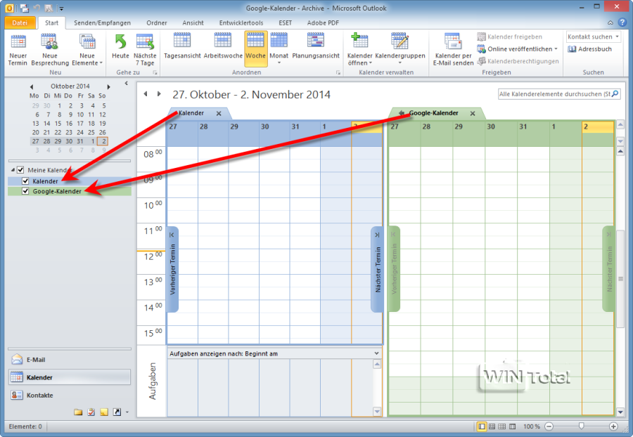 Google-Kalender In Microsoft Outlook Einbinden, Manuell Synchronisieren ...