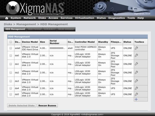 HDD Management in Xigma NAS