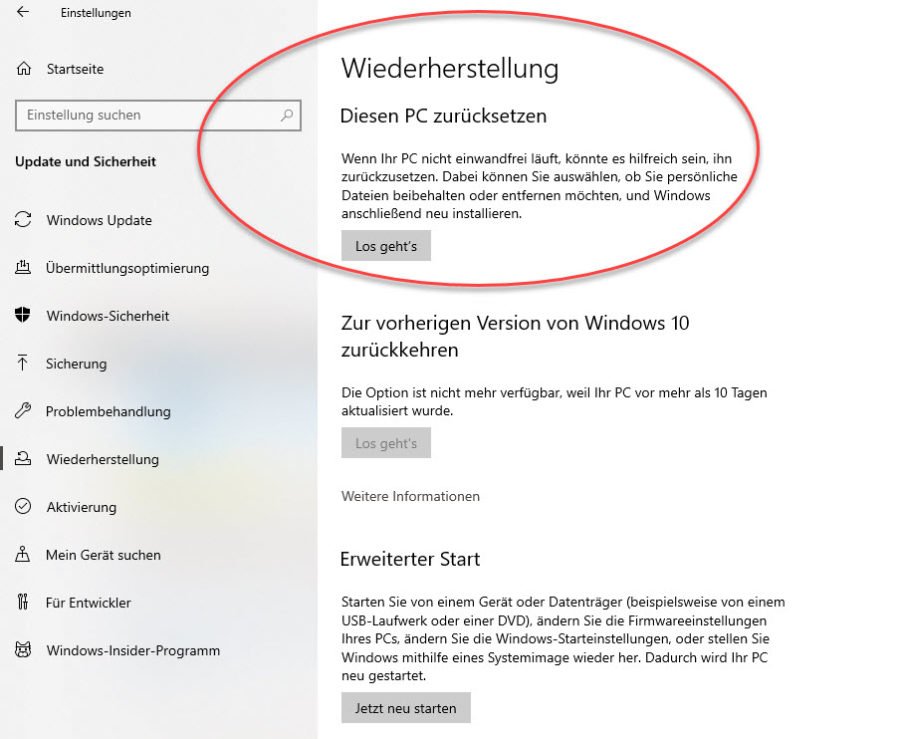 lenovo windows 10 neu installieren ohne cd