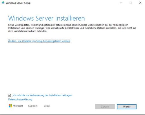 Installation von Windows 11 als Windows Server