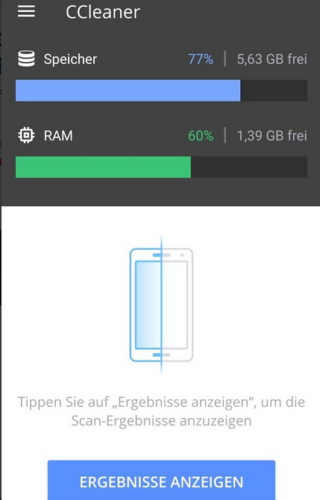 CCleaner Android Scan