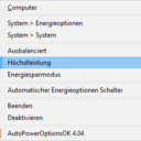 AutoPowerOptionsOK Trayfunktionen