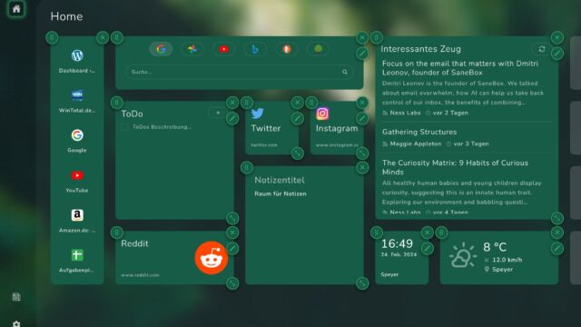 Anori Anpassung Widgets